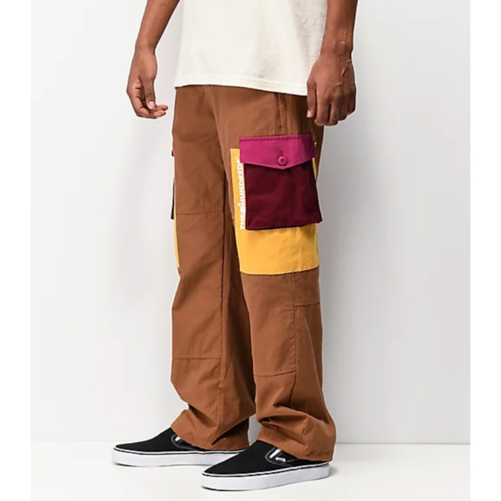 Stylish The Hundreds Brown Multi-Color Cargo Pants